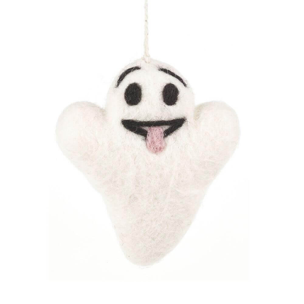 Felt So Good Handmade Buster the Ghost Biodegradable Halloween Decoration